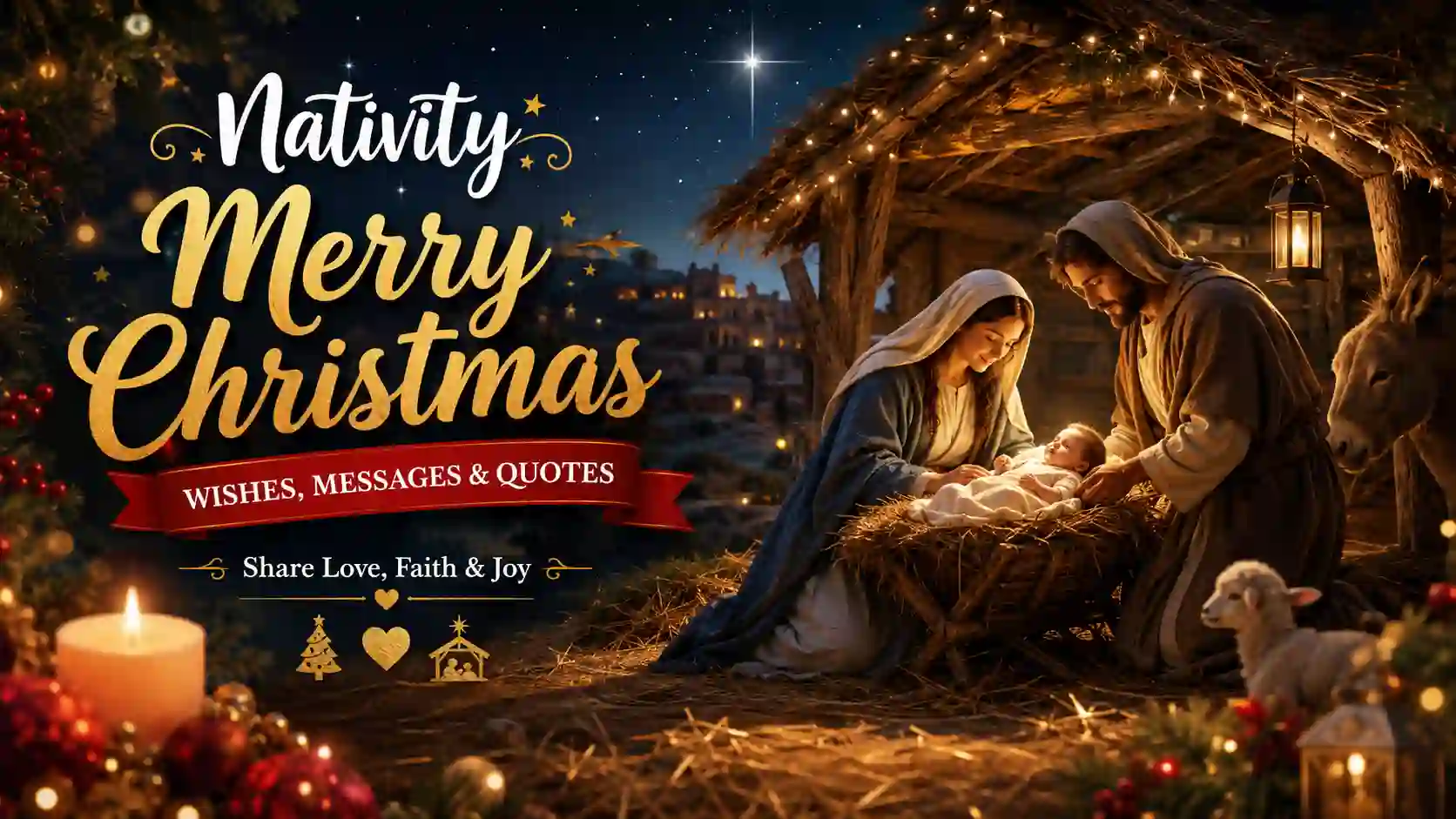 Nativity Merry Christmas Wishes