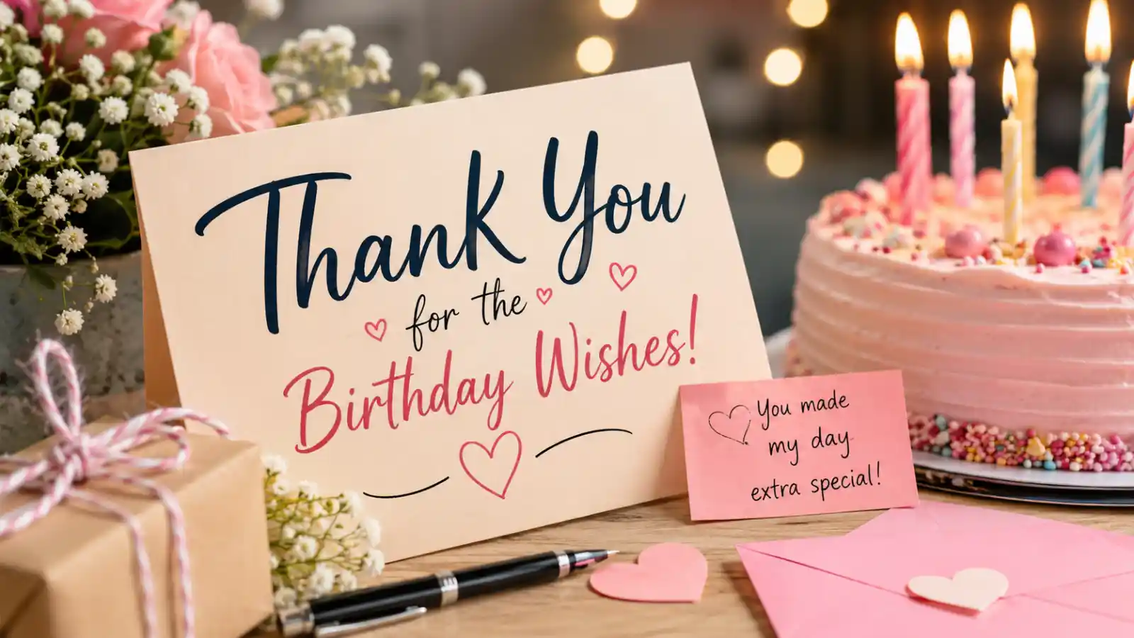 Thank you Words for Birthday Wishes